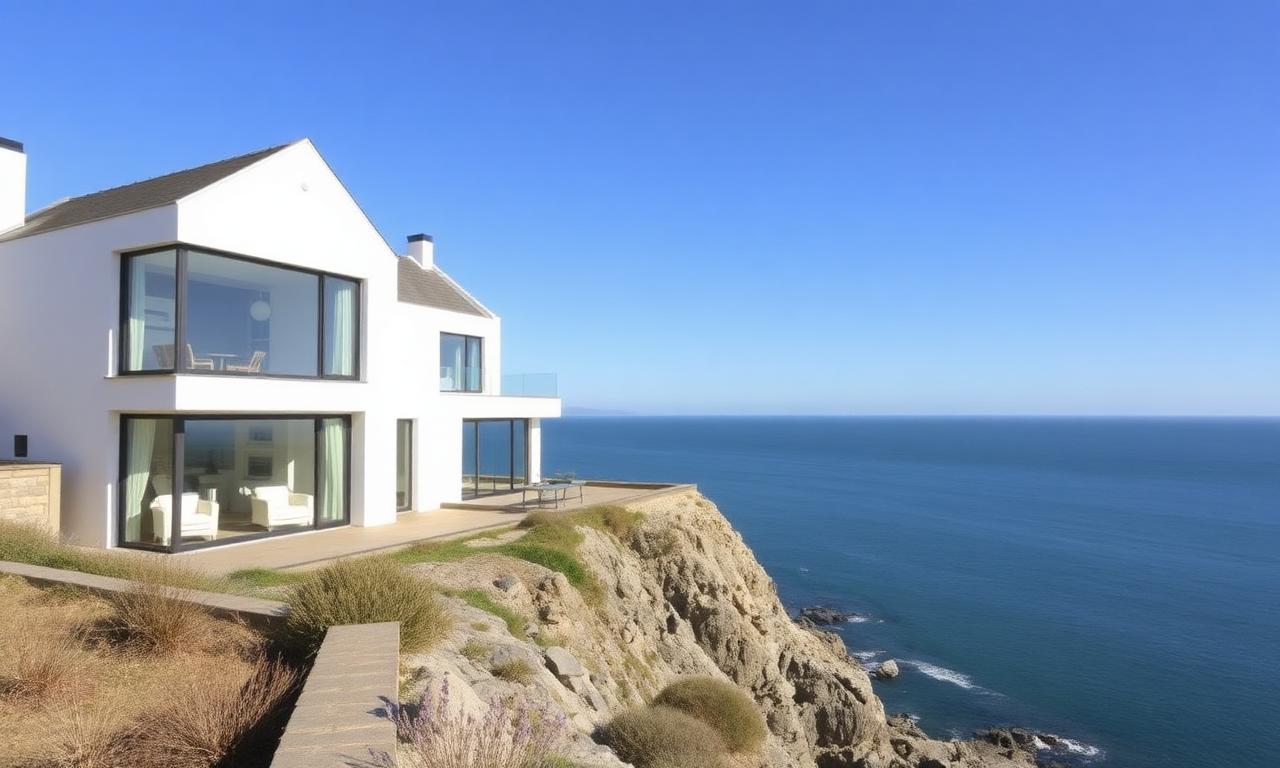 Sea Breeze Villa overlooking the Cornish coast